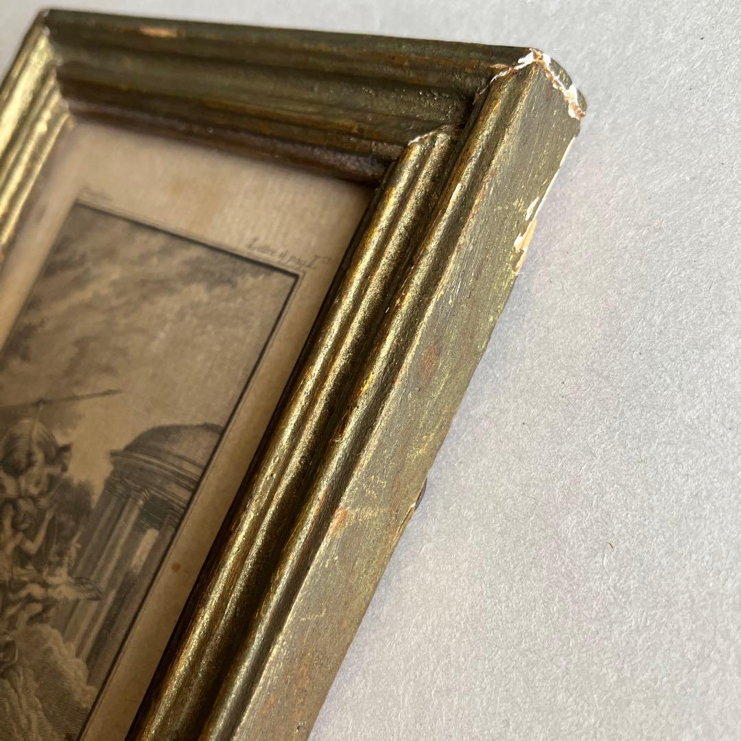 フランス アンティーク 銅版画 額縁 額装 フレーム