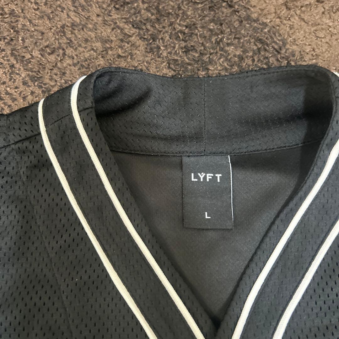 LYFT ATHLETIC メッシュベースボールシャツ ブラック