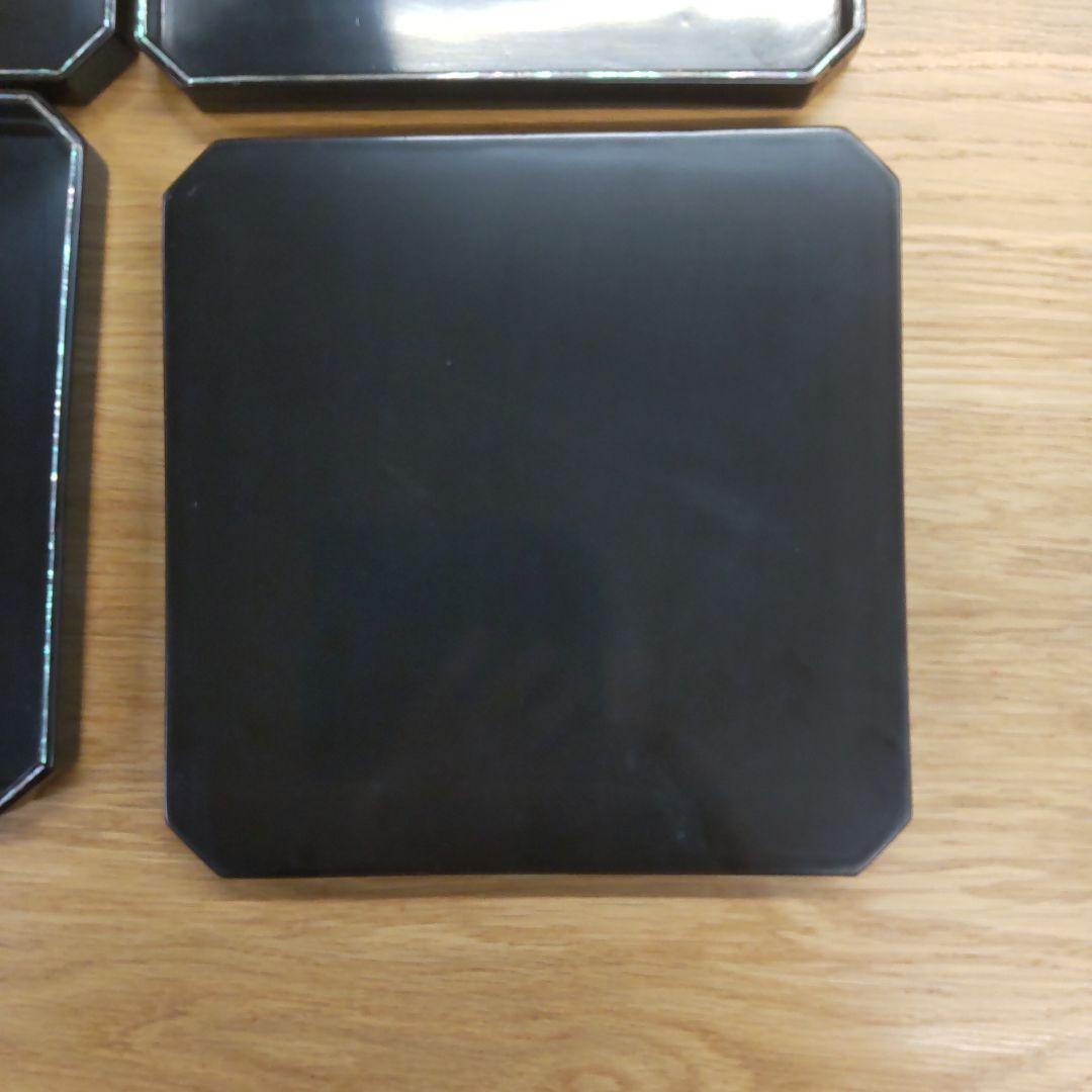 螺鈿漆器 朝鮮特産 海市商会 京城本町 お盆4つ 本樫