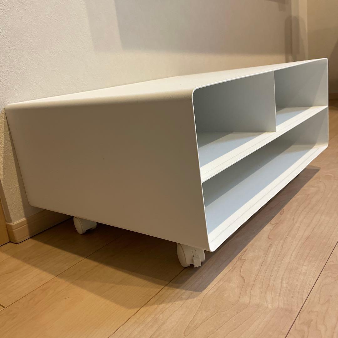 山崎実業　tower タワー　ツーウェイプリンター収納ラック ホワイト