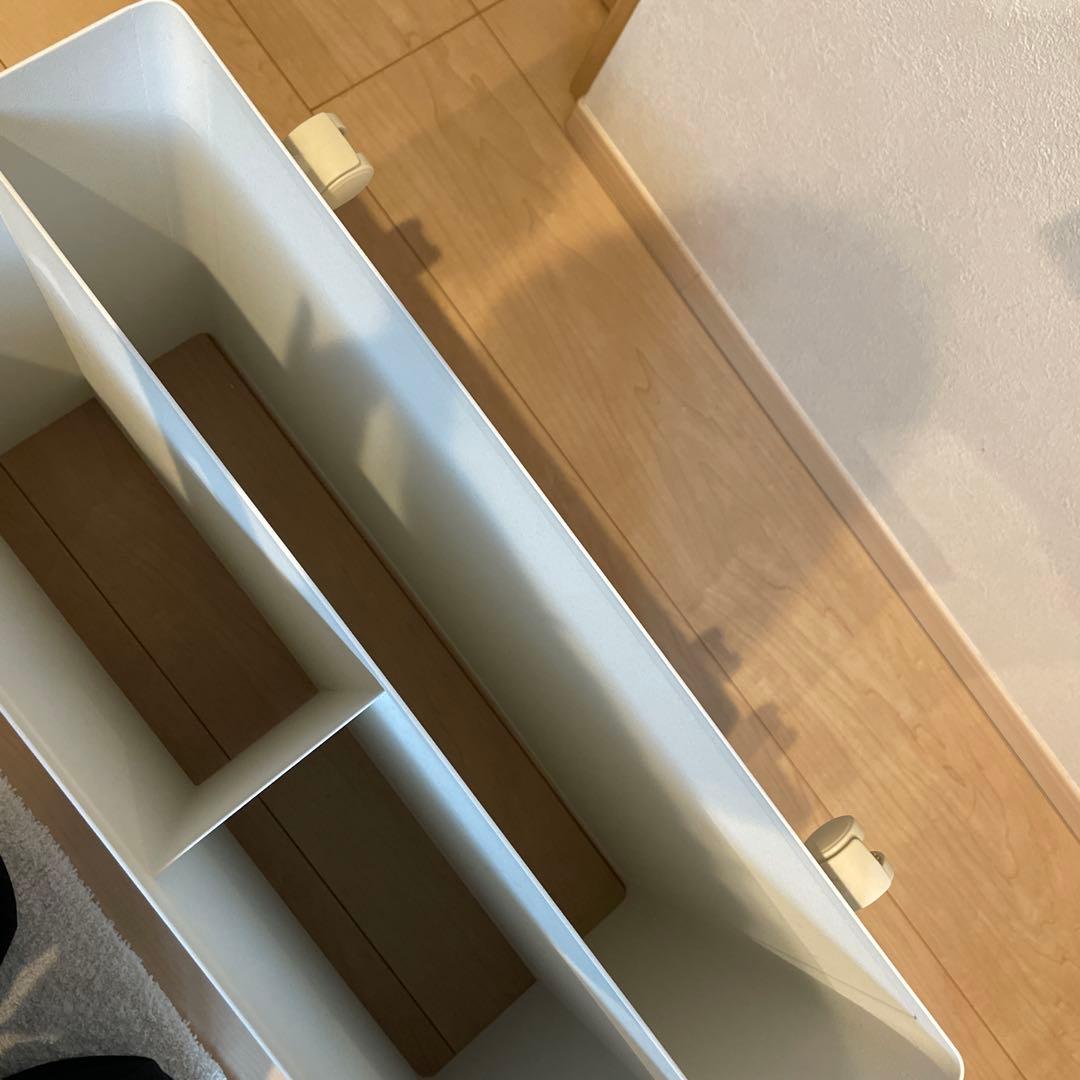 山崎実業　tower タワー　ツーウェイプリンター収納ラック ホワイト