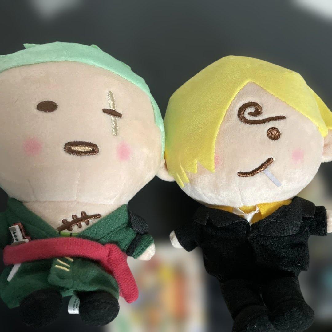 ワンピースONE PIECE ゆるっとぬいぐるみ　マスコットキーホルダーセット