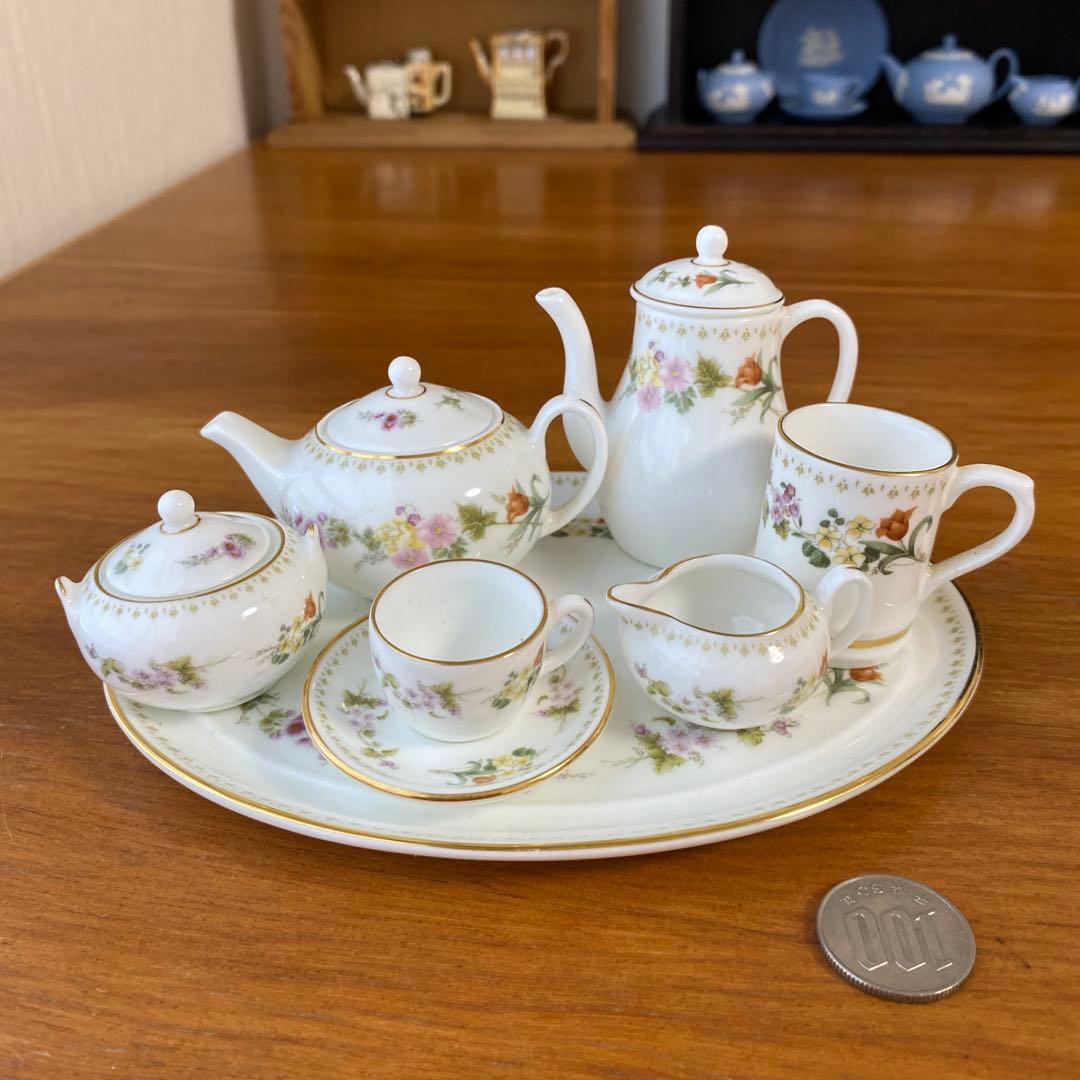 ウェッジウッド ミラベル　ミニチュア　ティーセット　コーヒーセット　タンカード