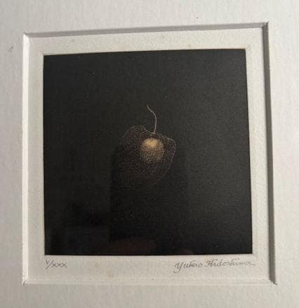 秀島由己男　『ほおづき』　メゾチント