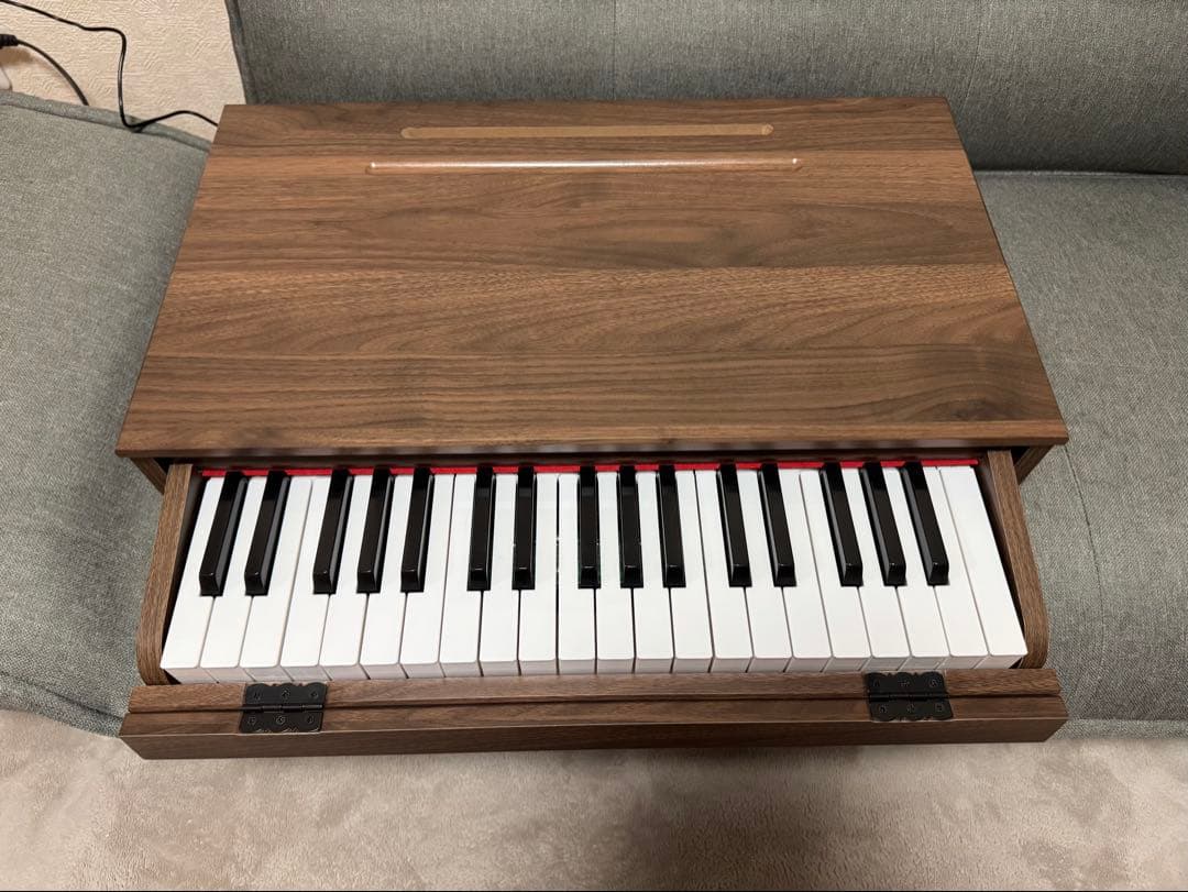 ミニ引き出しピアノ 電子ピアノ 木製 学習机