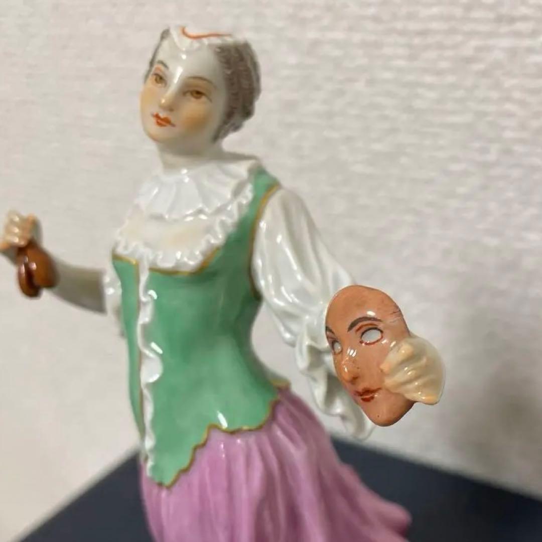 ＊ケンドラー＊コロンビーヌ＊高さ１４cm・左手の一部に綺麗な修復あり・マイセン・