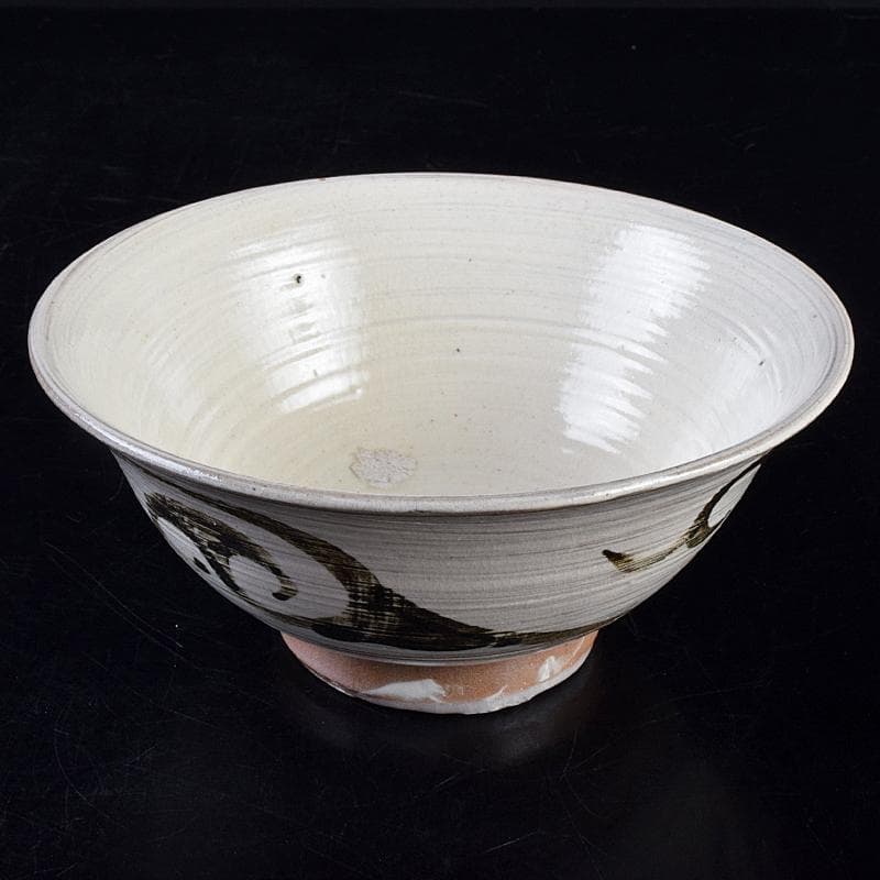 朝鮮美術　李朝　新高麗　鶏竜山三島絵　茶碗　銘緑毛　有馬頼底極め箱　VR8892