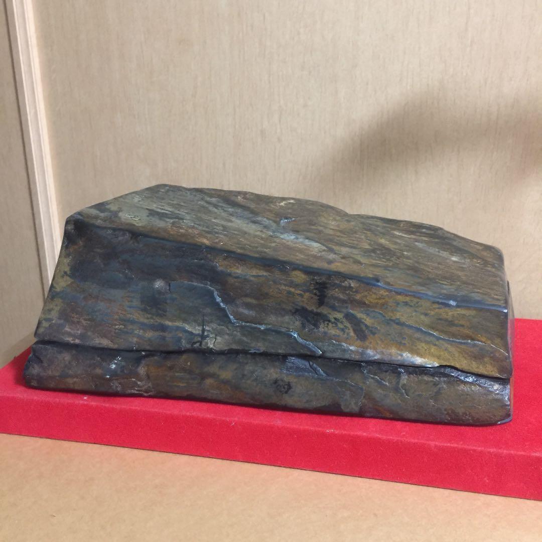 龍渓 一石作 硯 4094g 未使用