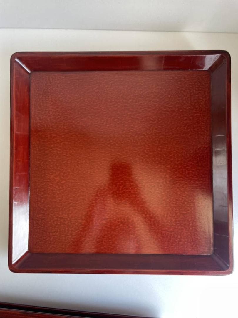 ②後藤塗 木製漆器 四方盆 五客 お盆 正方盆 70