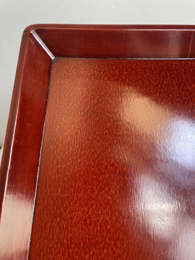 ②後藤塗 木製漆器 四方盆 五客 お盆 正方盆 70