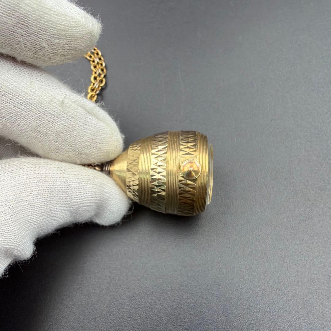 希少 SEIKO / セイコー 手巻き ペンダントウォッチ ゴールド×グリーン