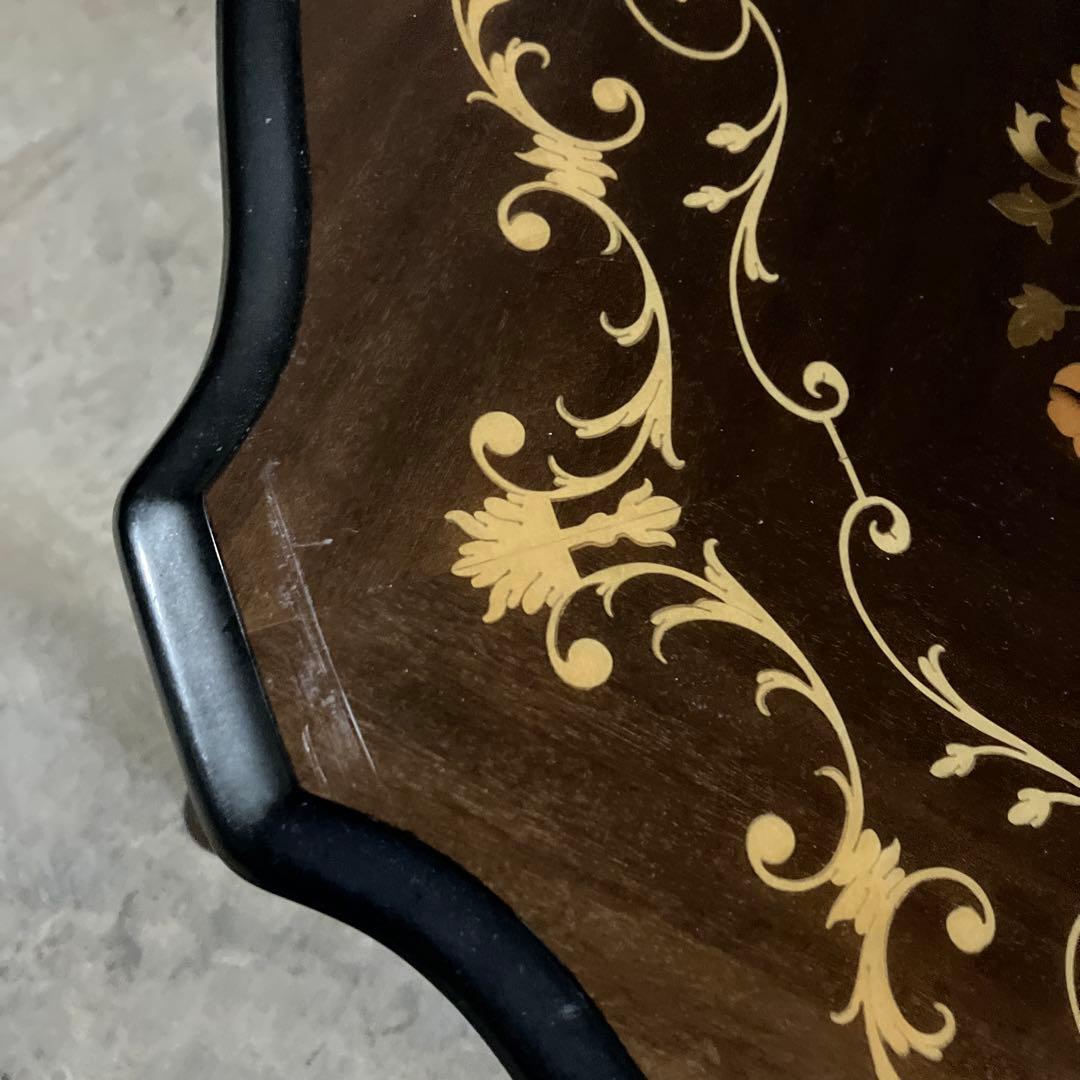 ヴィンテージ 象嵌 サイドテーブル ナイトテーブル アンティーク