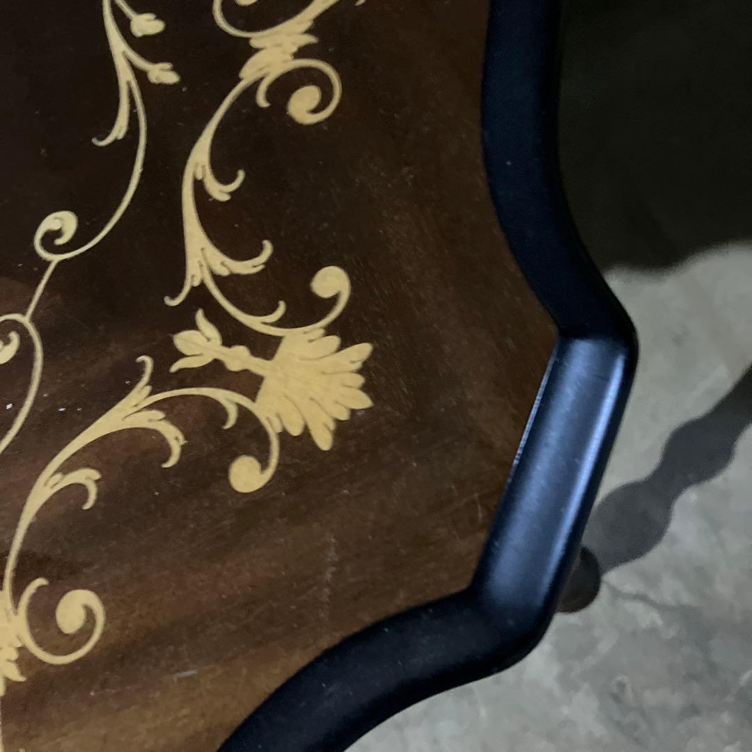 ヴィンテージ 象嵌 サイドテーブル ナイトテーブル アンティーク