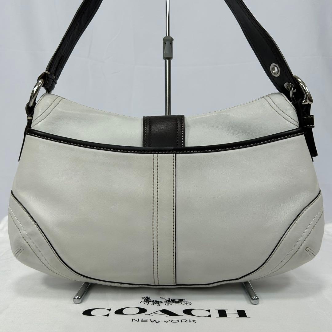 【極美品】コーチ F10910 ソーホー ワンハンドバッグ レザー 肩掛け 白
