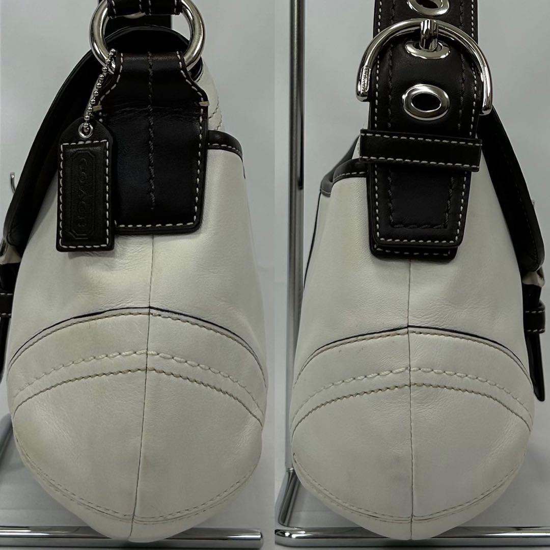 【極美品】コーチ F10910 ソーホー ワンハンドバッグ レザー 肩掛け 白