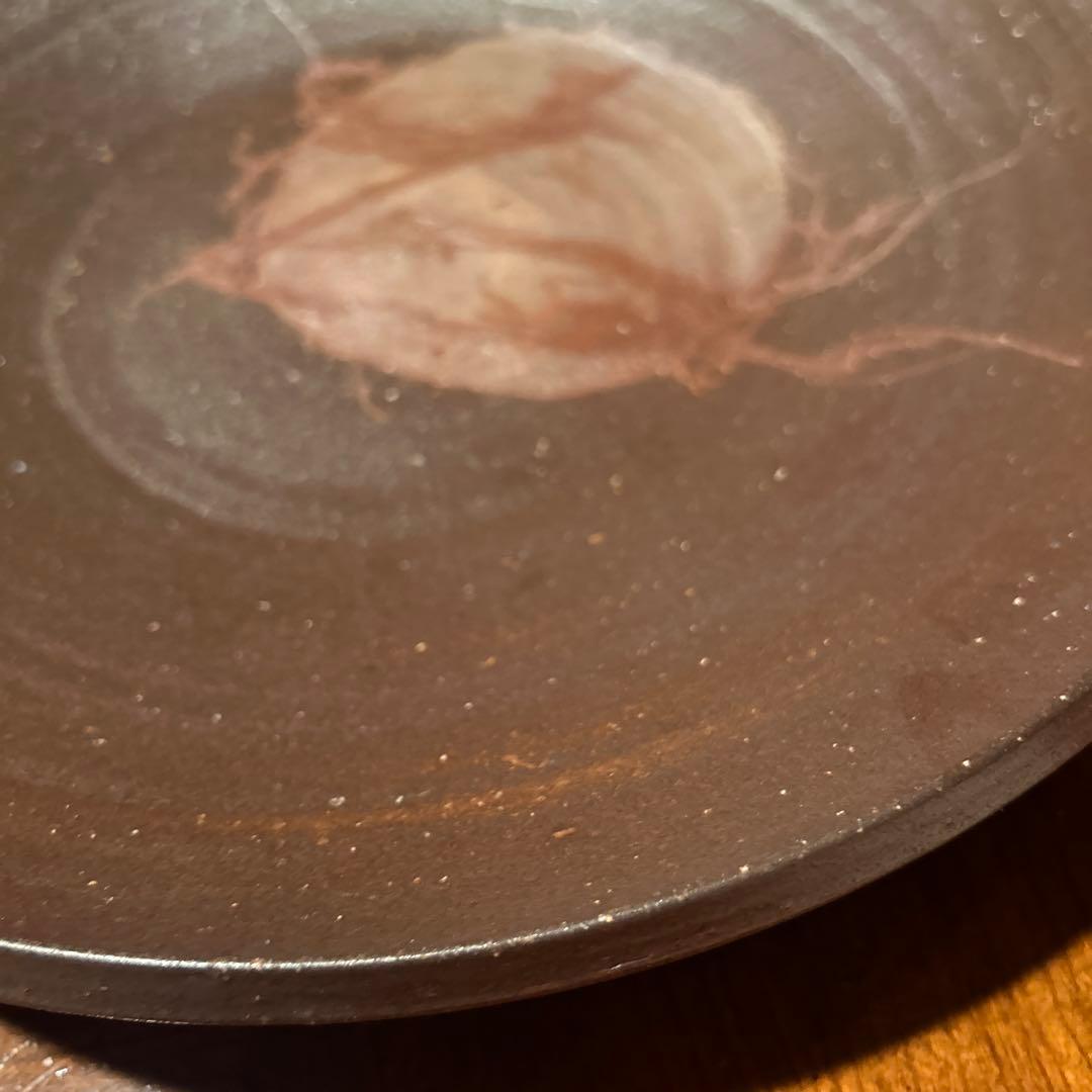 新品③◆備前焼　大皿　飾り皿　丸型