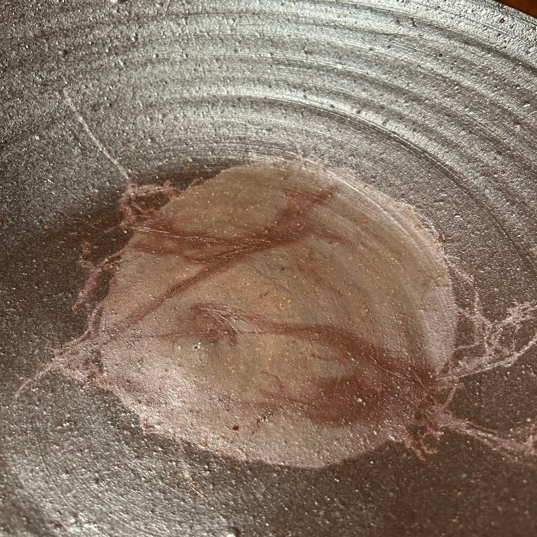 新品③◆備前焼　大皿　飾り皿　丸型