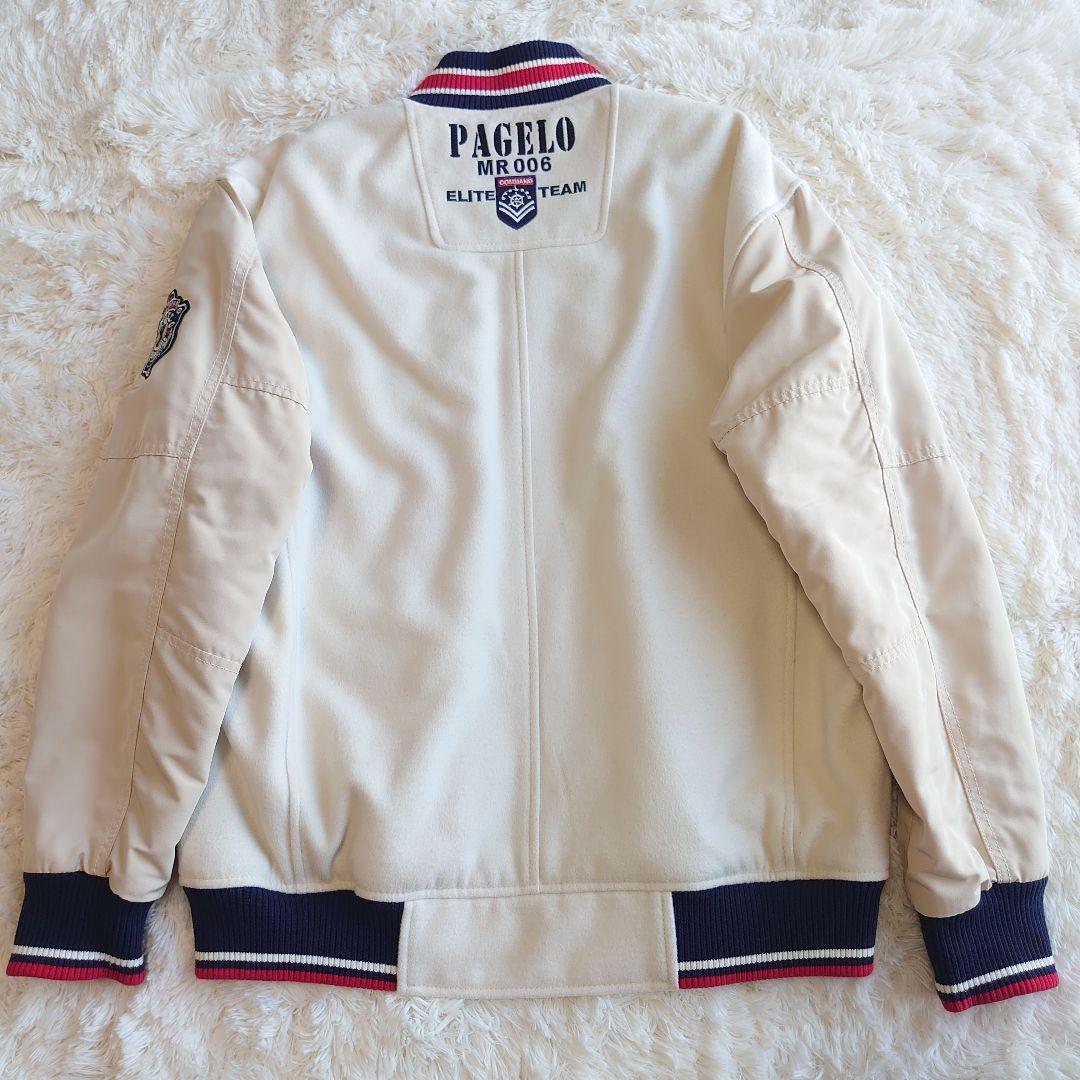 【極美品】パジェロ ワッペン ロゴ刺繍 フルジップ ブルゾン ジャケット L