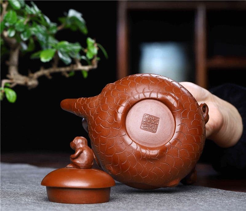 猿の壺紫砂壺 中国古美術  紫泥急須・茶壺・茶道具置物・古置物