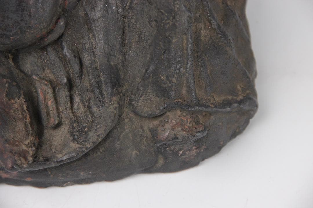 桃山時代 楽焼　田中 宗慶　達磨　だるま　置物　焼き物　箱付 EM19-18