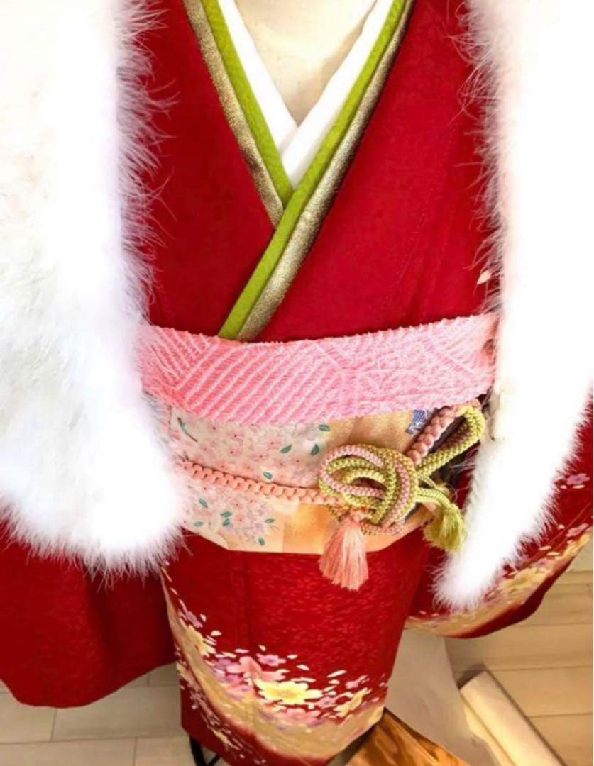 ⑨ 成人式　振袖　ふりそで　着物　振り袖フルセット　着付けセット　帯　長襦袢