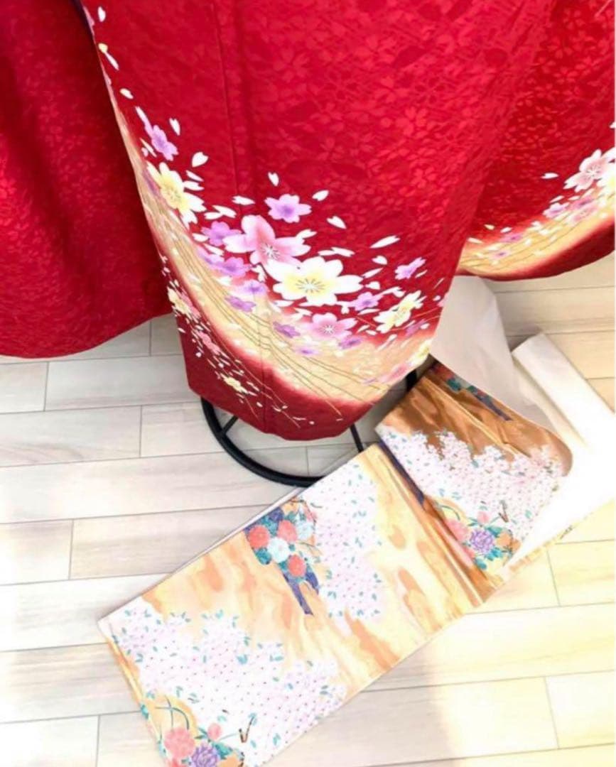 ⑨ 成人式　振袖　ふりそで　着物　振り袖フルセット　着付けセット　帯　長襦袢
