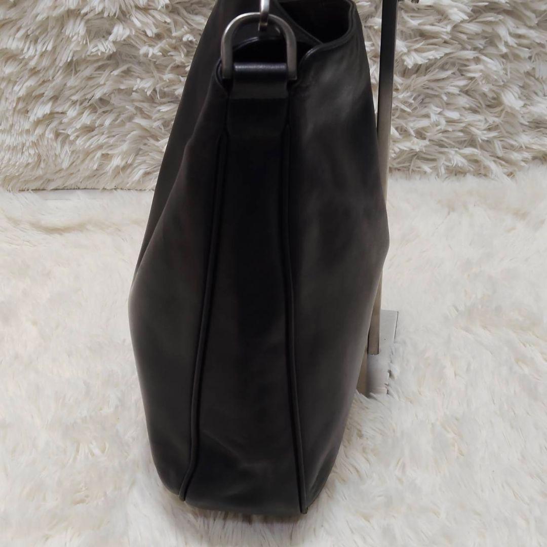 グッチ ワンショルダー レザー バンブー A4可 肩掛け ブラック