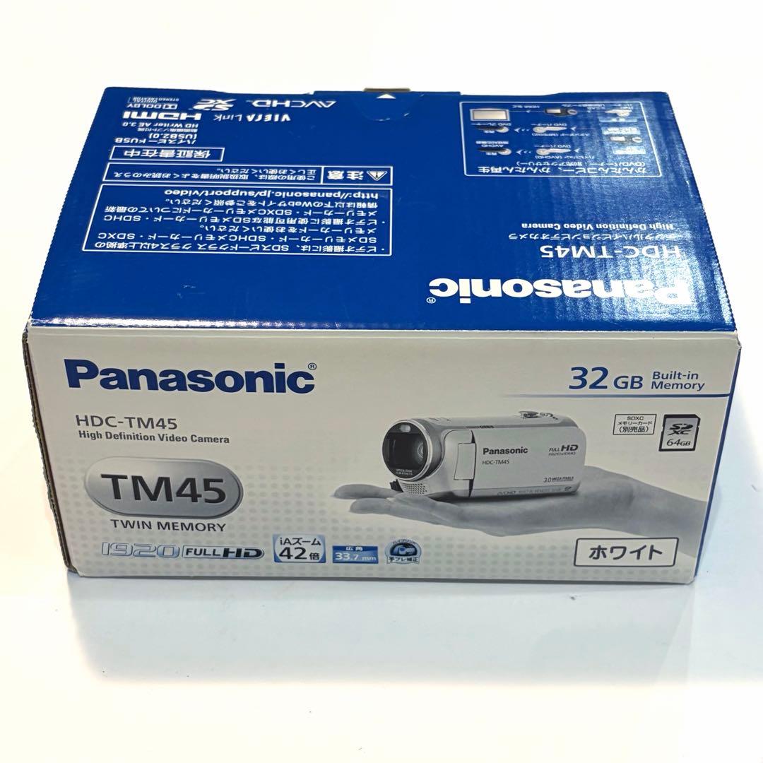 極美品 パナソニック HDC-TM45 ホワイト 動作確認済 付属品完備 箱付き