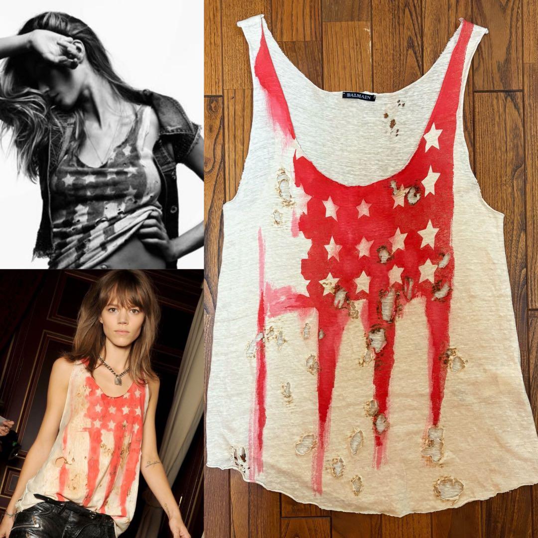 BALMAIN AMERICAN FLAG TANK バルマン タンクトップ