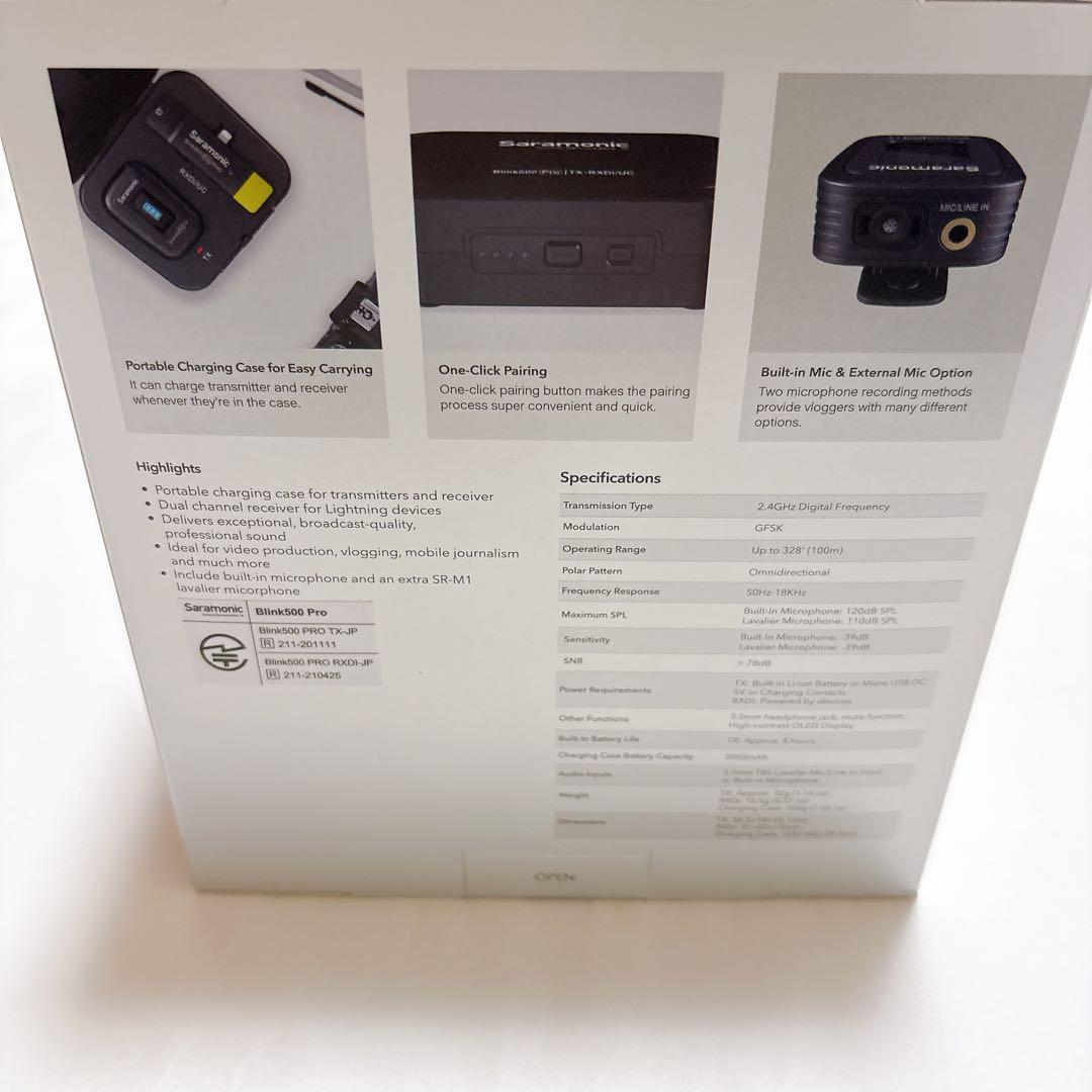 Saramonic Blink500ProB3 ワイヤレスマイクシステム
