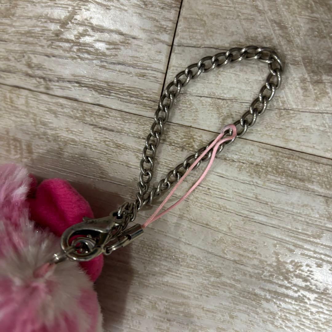 セキグチ モンチッチ ピンク　着ぐるみ　ヒョウ柄 ぬいぐるみ　キーホルダー