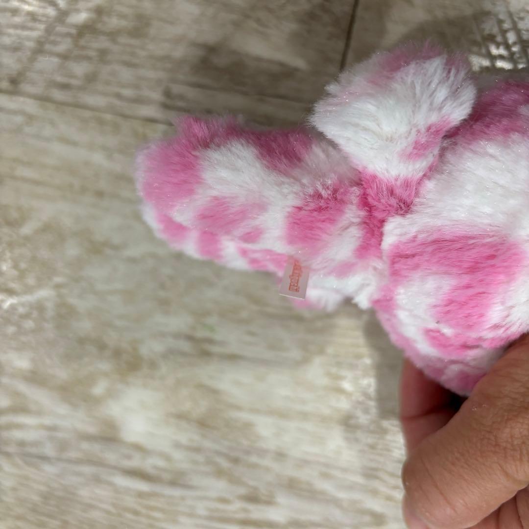 セキグチ モンチッチ ピンク　着ぐるみ　ヒョウ柄 ぬいぐるみ　キーホルダー