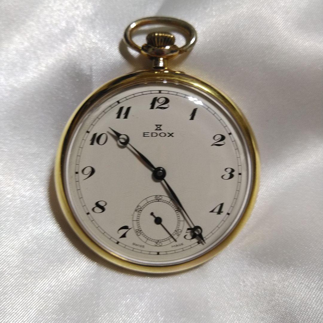 美品　EDOX 手巻き時計 44.8mm 稼働品