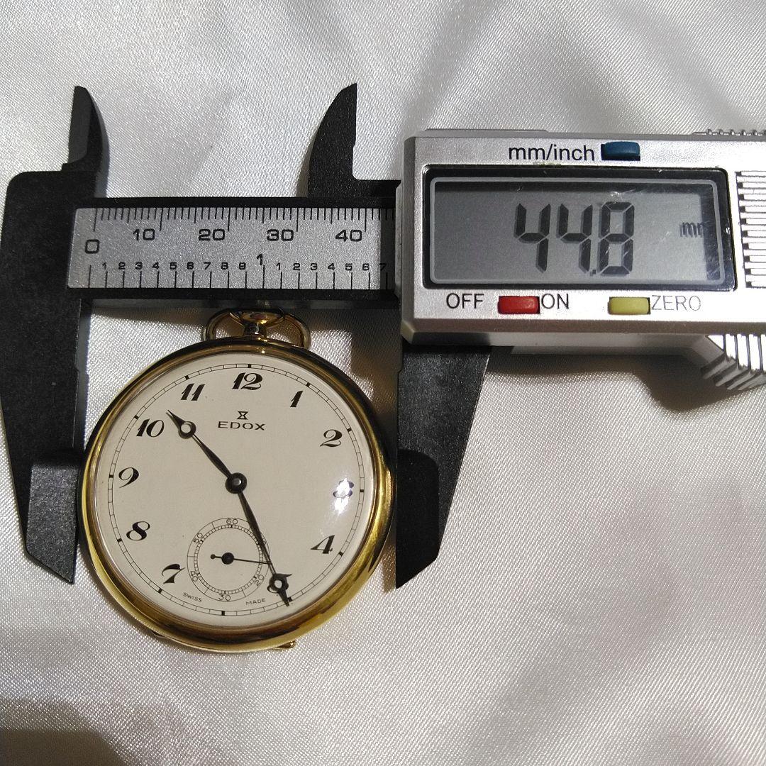 美品　EDOX 手巻き時計 44.8mm 稼働品