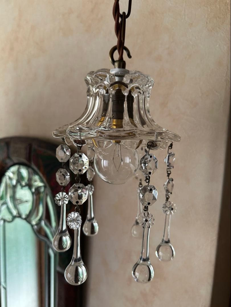 ＊ラスト1個＊ フランス アンティーク 大きな可愛いお花のミニシャンデリア＊