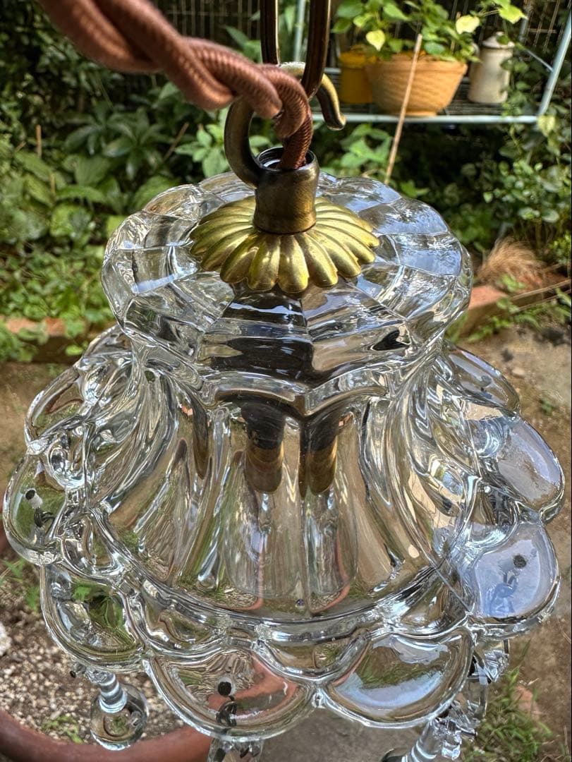 ＊ラスト1個＊ フランス アンティーク 大きな可愛いお花のミニシャンデリア＊