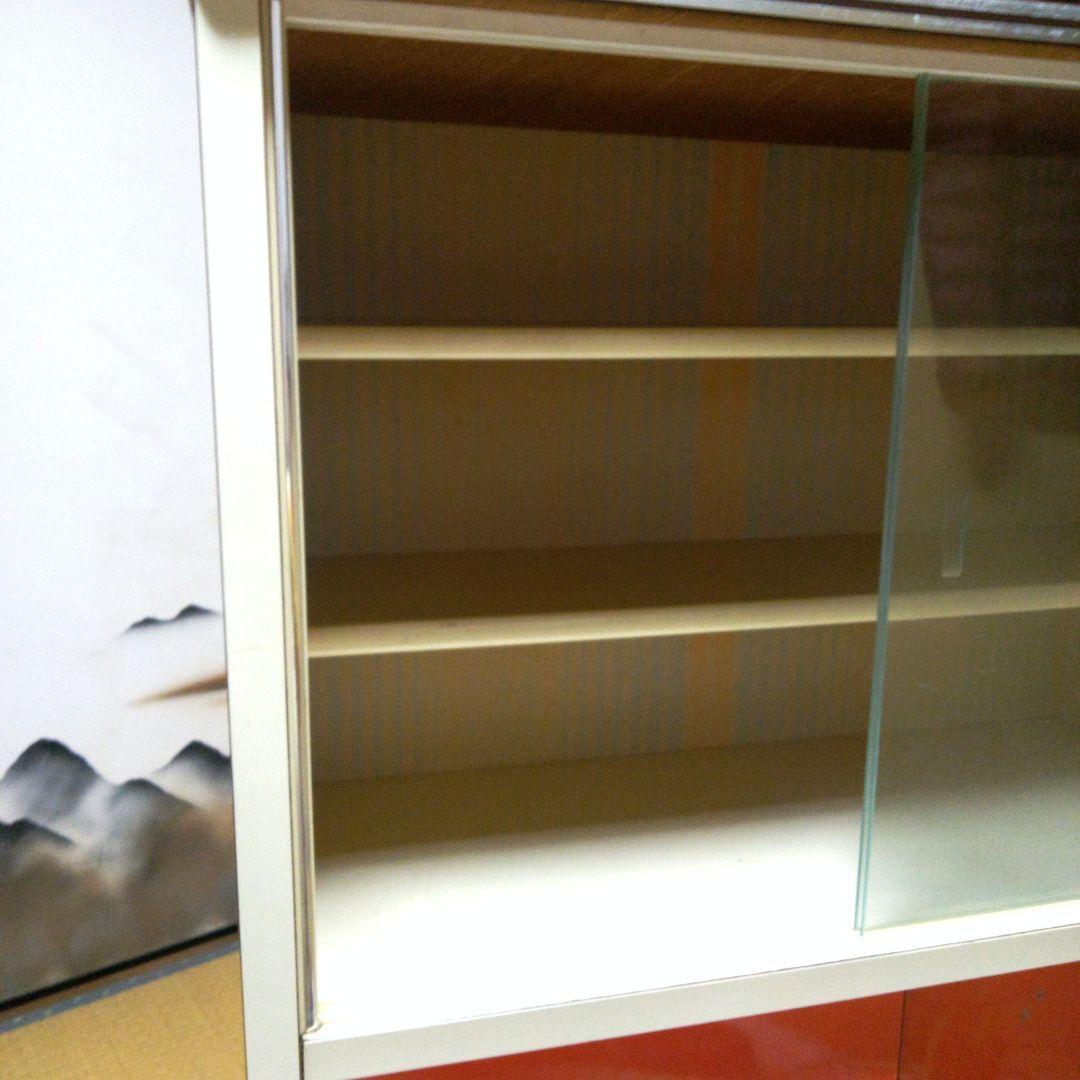 【昭和レトロ】ゴールデンウィークバーゲン　ミニ整理棚　ミニ食器棚　クリーム色