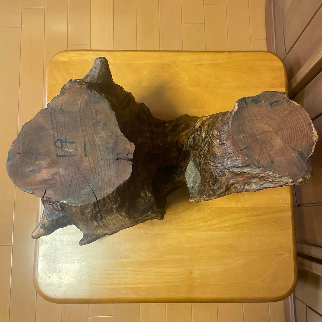 天然木 大型 花台 切り株 台座 飾り台　木工芸品