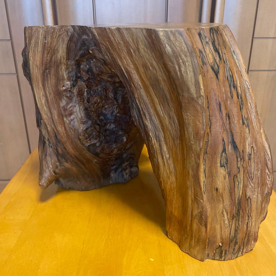 天然木 大型 花台 切り株 台座 飾り台　木工芸品
