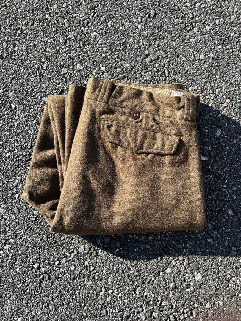 フランス軍 FRENCH ARMY M52 ウール パンツオリーブサイズ44