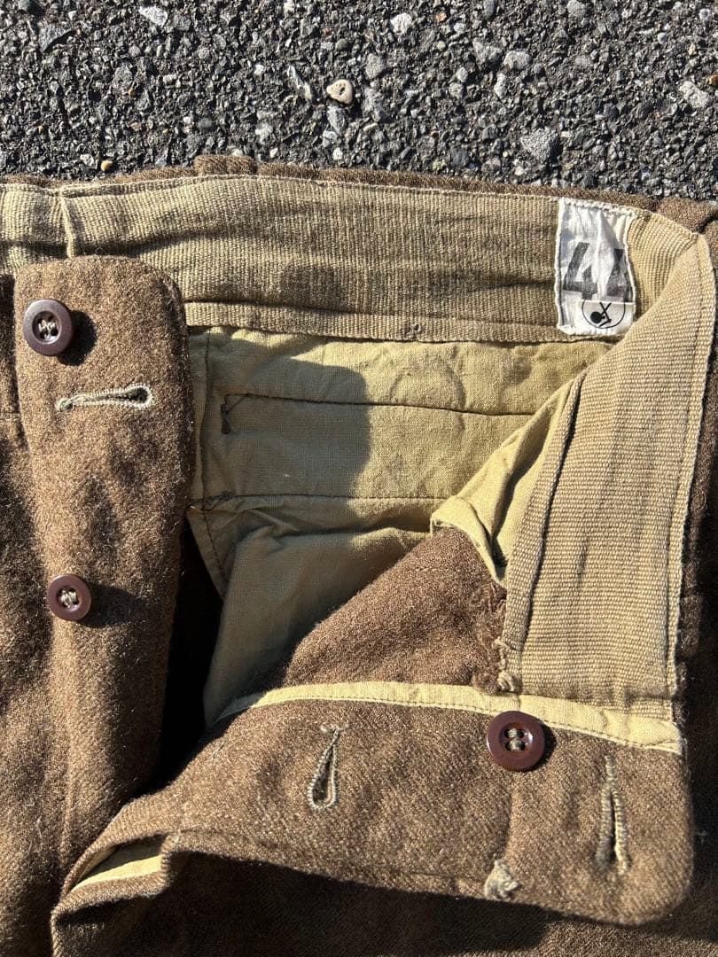 フランス軍 FRENCH ARMY M52 ウール パンツオリーブサイズ44