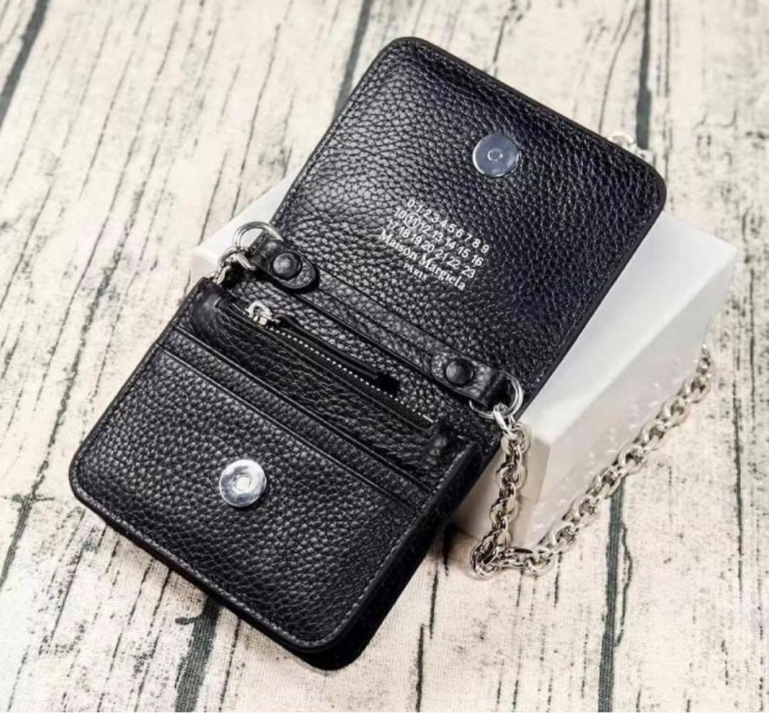 Maison Margiela ブラックレザー 財布 チェーン　マルジェラ