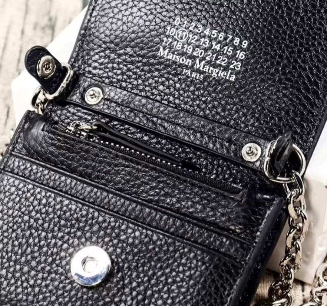 Maison Margiela ブラックレザー 財布 チェーン　マルジェラ
