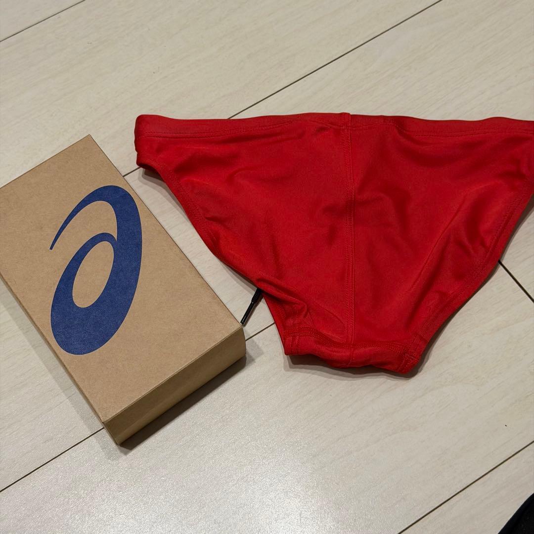 asics 競泳水着 赤 競パン