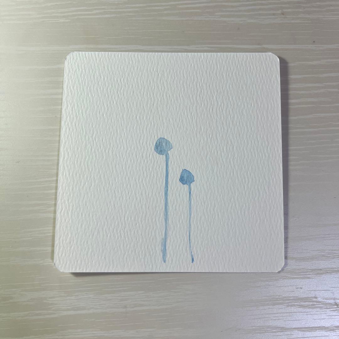 淡い幻想きのこの水彩(原画)