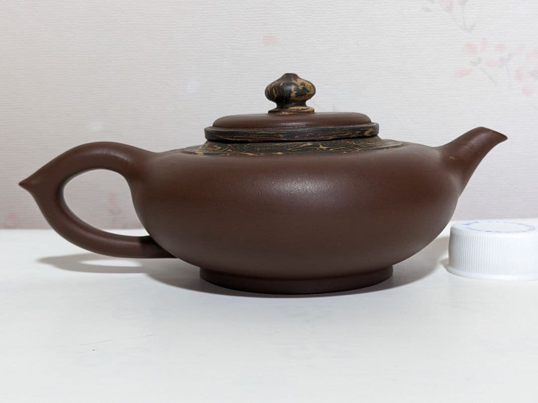 ♦中国 紫泥 茶壺 古玩 宜興窯？タタラ作りアンティーク 骨董品 コレクション