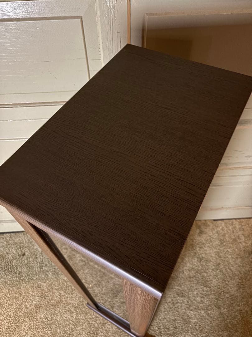 【ビーチソルベ】ダークブラウン木製キャビネット ガラス扉付き