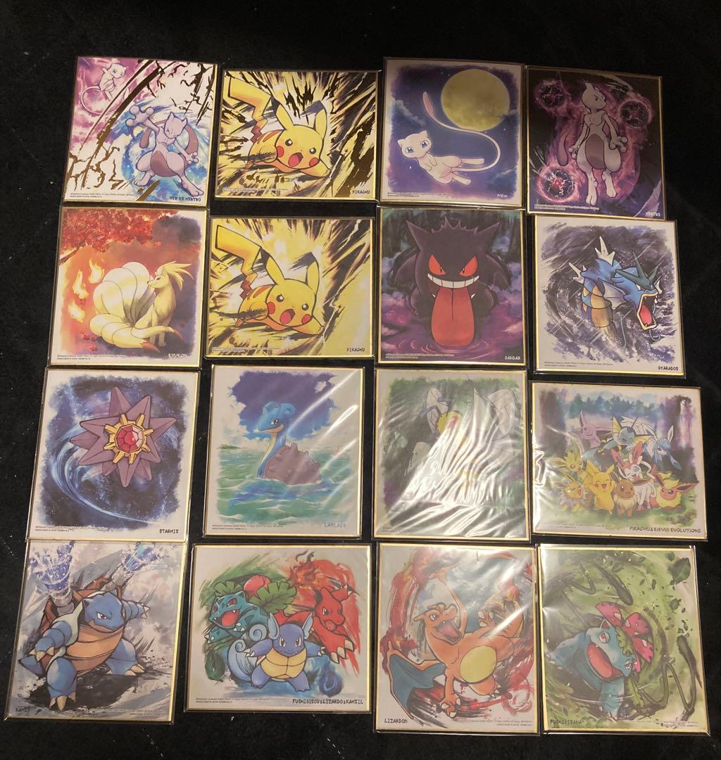 ①complete pokemon ART色紙　ミニ色紙　当時物 pikachu