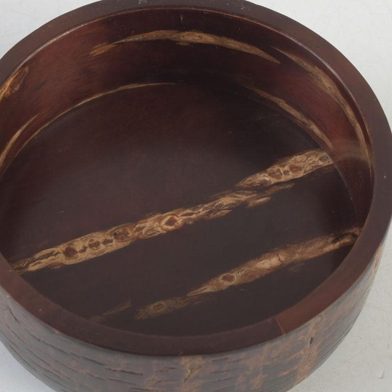 茶道具　伊藤松次作　樺細工　むじ皮　抹茶入　共箱　V　9657