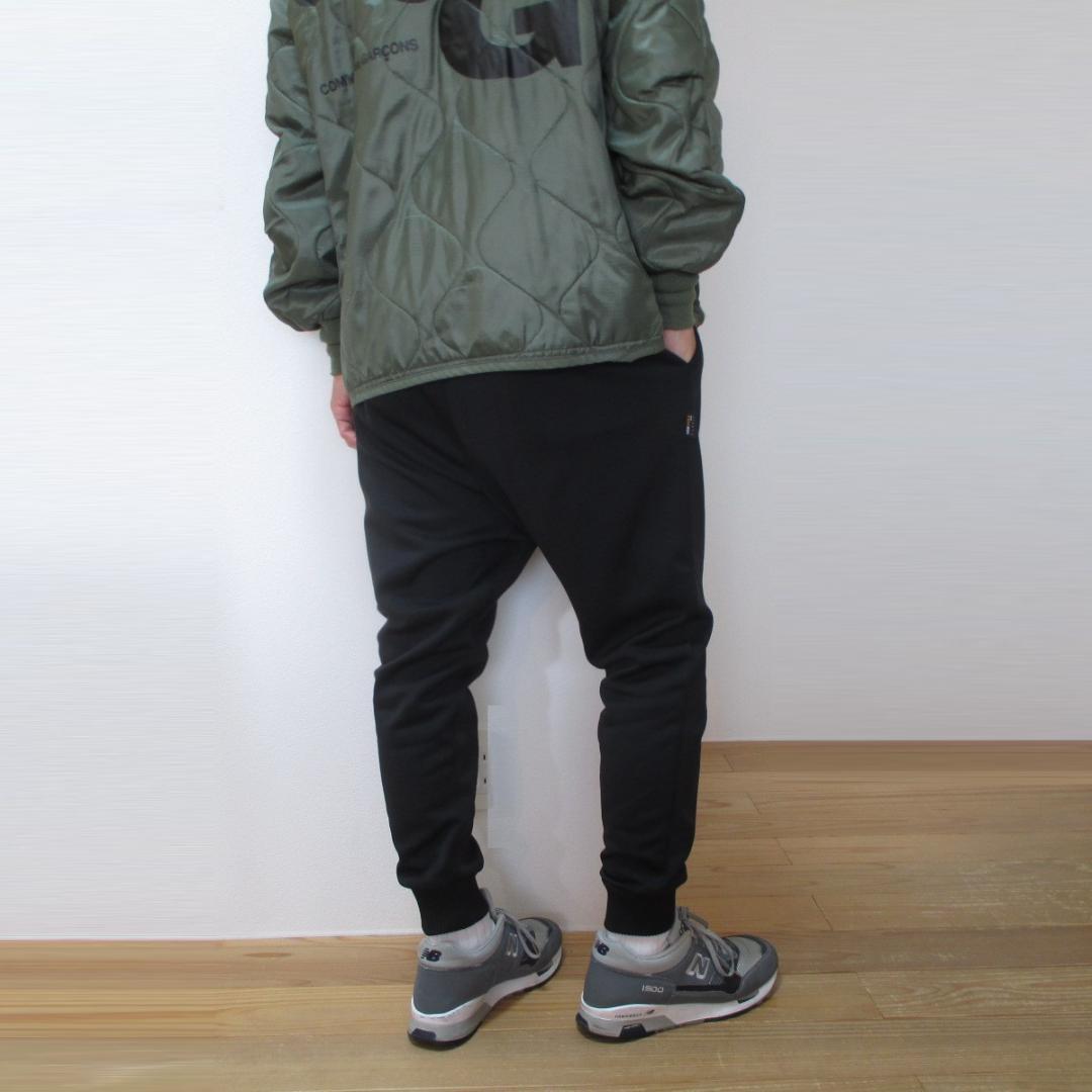 コムデギャルソンオム ロゴ入りサルエルジョガーパンツ ブラックS 裏フリース